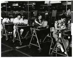 Photograph of Hughes Tool Company employees at work, 1951