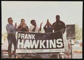 Photographs of Frank Hawkins city council election rally, Culinary Union, Las Vegas (Nev.), 1990s (folder 1 of 1)