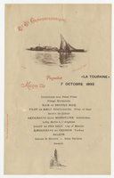 La Touraine steamship, menu, October 7, 1893