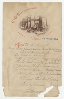 La Touraine steamship menu, August 13, 1892