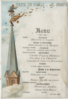 Café de Paris, menu, July 22nd, 1888