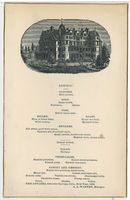 New Year's Day menu, 1884, The Antlers    