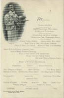 Sloane House menu, Sunday, May 25, 1884 