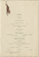 The Antlers menu, January 30, 1884