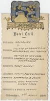 Hotel Cecil, menu, March 7, 1899