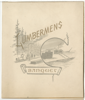 Lumbermen's banquet, menu, Wednesday, January 21, 1885, Arcade Hotel