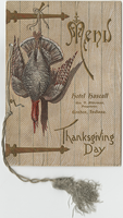 Thanksgiving Day 1899, menu, Hotel Hascall