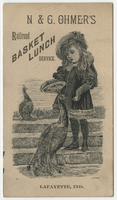 N. & G. Ohmer's Railroad Basket Lunch Service, menu