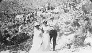 Film transparency of people at Potosi Mine, Nevada, 1917