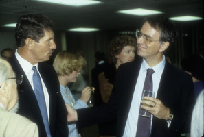 Slide of Carl Sagan and John Unrue, University of Nevada, Las Vegas, September 28, 1986