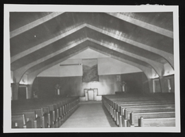 North end view of Church of Christ auditorium: photographic print