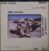 Photographic slide of a trench at Tule Springs, Nevada, January 1963