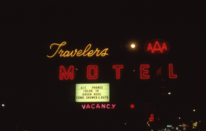 Travler's Motel lettering and marquee sign, Elko, Nevada: photographic print