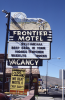 Frontier Motel dual pylon and marquee signs, Carson City, Nevada: photographic print