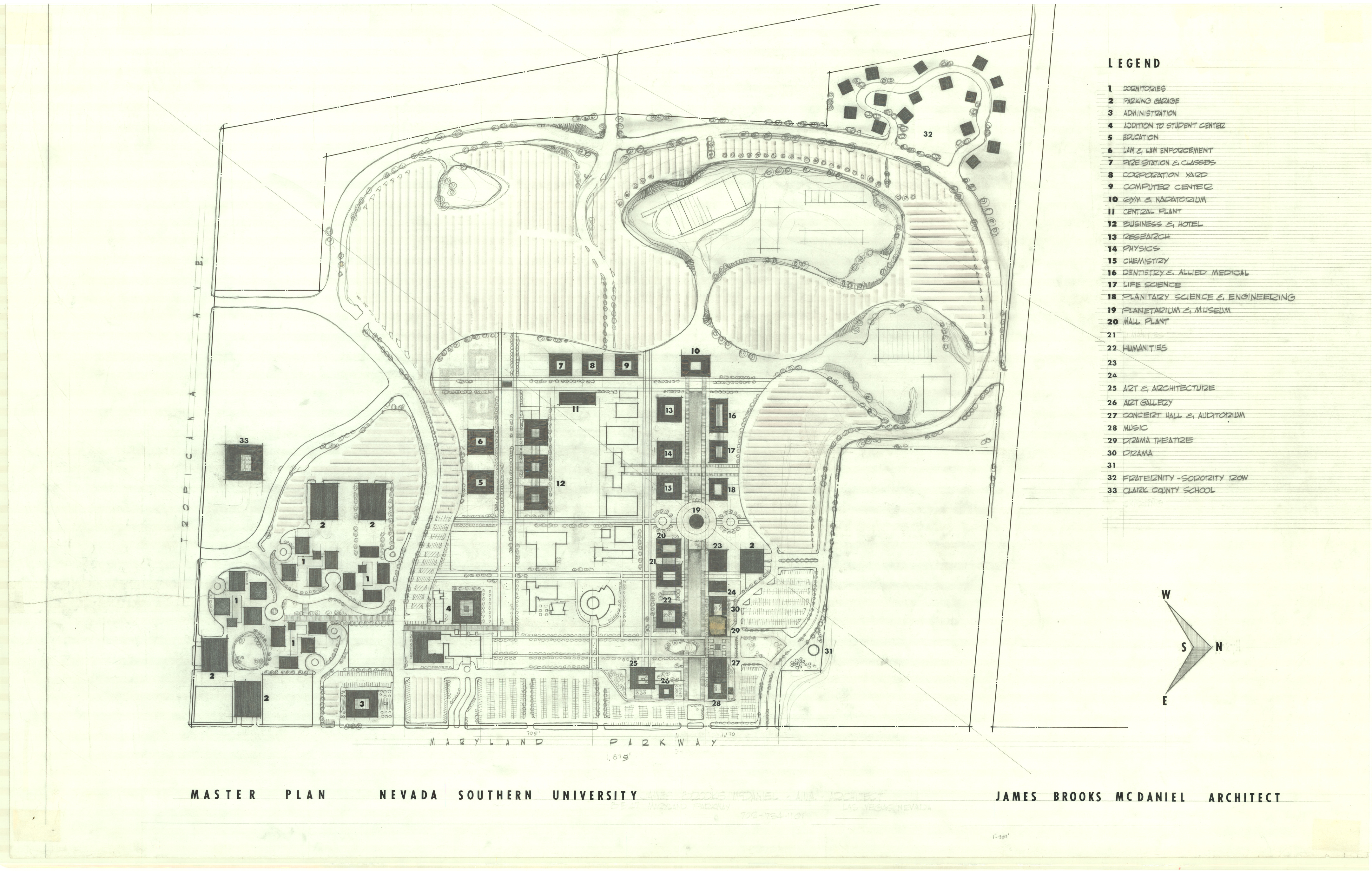 Nevada Southern University master plan: architectural drawings, image 003