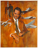 Portrait painting, collage of Howard Hughes, circa early 1950s