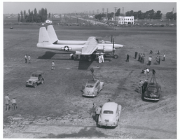 Photograph of second XF-11 plane prior to take-off, April 4, 1947