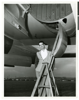 Photograph of Howard Hughes and the second XF-11, April 3, 1947