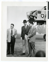 Photograph of Howard Huges with N. M. Stefano and Rea Hopper, Oct. 23, 1952