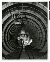 Photograph of the interior tail of the Flying Boat, 1947