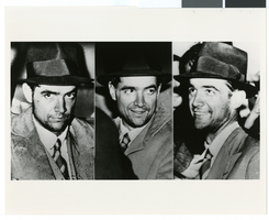 Photograph of three faces of Howard Hughes, New York, July 14, 1936