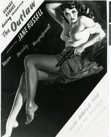 Photograph of a poster advertising The Outlaw, 1950