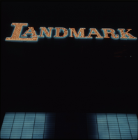 Film transparency of Hughes' Landmark property sign, Las Vegas Strip, circa 1966-1970