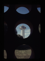 Film transparency of the Landmark Hotel tower, Las Vegas, circa 1966-1970