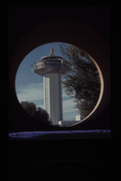 Film transparency of the Landmark Hotel tower in Las Vegas, circa 1966-1970