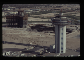 Film transparency of the Landmark Hotel and the International Hotel, Las Vegas, 1969