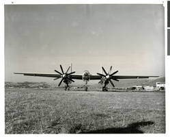 Photograph of the first XF-11 plane at the Hughes Airport, Culver City, California, July 3, 1947