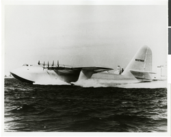 Photograph of Hughes HK-1 during its test run in the Los Angeles Harbor, November 2, 1947