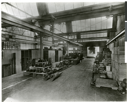Photograph of the interior of Hughes' plant, Los Angeles, 1922