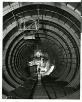 Photograph of the interior of the Hughes HK-1 Flying Boat, Los Angeles Harbor, October 31, 1947