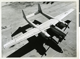 Aerial photograph of the second XF-11 prototype, April, 1947