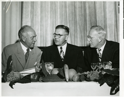 Photograph of James Howard, Larsen Warren, and Noah Dietrich, circa 1940s-1950s