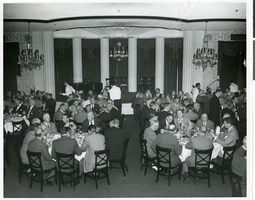 Photograph of people attending an unidentified banquet, circa 1940s-1950s