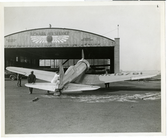 Photograph of Howard Hughes' Northrop Gamma Racer, Newark, New Jersey, January 1936