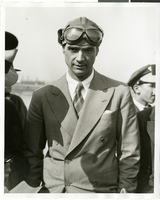 Photograph of Howard Hughes at the Chicago Municipal Airport, Chicago, May 14, 1936