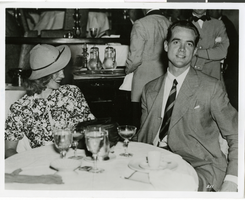 Photograph of Howard Hughes out for dinner, circa 1937