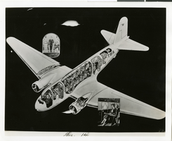 Photograph of the cross-section of a plane, circa 1937