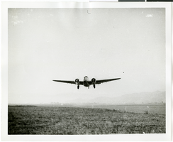 Photograph of Howard Hughes' Lockheed 14 airplane, circa late 1930s