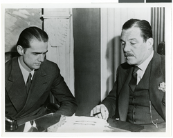 Photograph of Howard Hughes and Grover Whalen, 1938