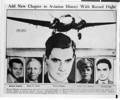 Photograph of Howard Hughes and crew, New York, July 1938