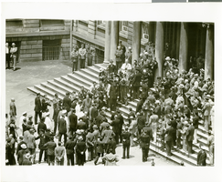 Photograph Howard Hughes arriving at City Hall, New York City, July 15, 1938
