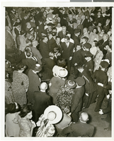 Photograph Howard Hughes arriving at City Hall, New York City, July 15, 1938