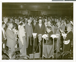 Photograph of Howard Hughes in City Hall, New York City, July 15, 1938
