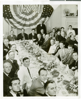 Photograph of a luncheon for the completion of Howard Hughes' Round the World flight, New York City, July 15, 1938