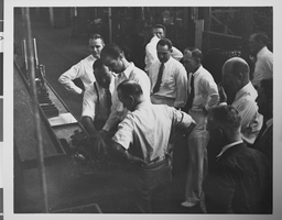 Photograph of Howard Hughes and other men, circa 1938