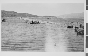 Photograph of Howard Hughes's Sikorsky S-43 in Lake Mead, 1943